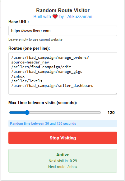 Random Route Visitor